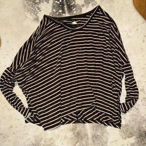 We the Free Striped Black and Cream top